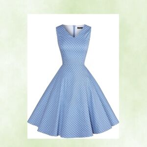 Blue Polka Dot Dress